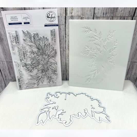 PInkfresh Studio INFINITE BLOOMS Flowers Rubber Stamps Dies Stencils