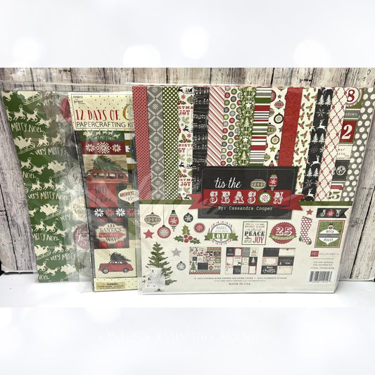Echo Park TIS THE SEASON Paper Studio 12 Days of Christmas 12x12 Paper Kits