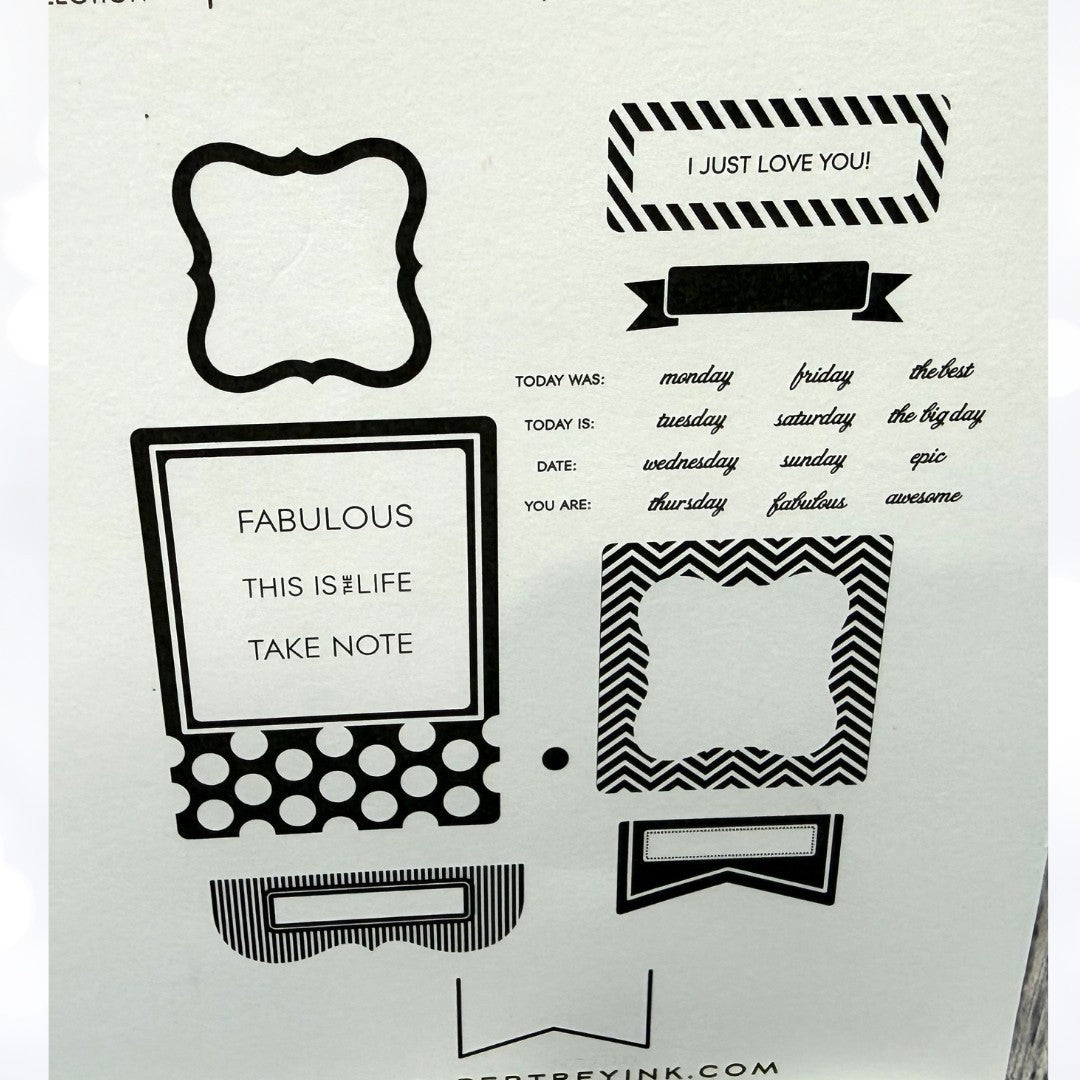 Papertrey Ink FABULOUS FRAMES Rubber Stamps Dies