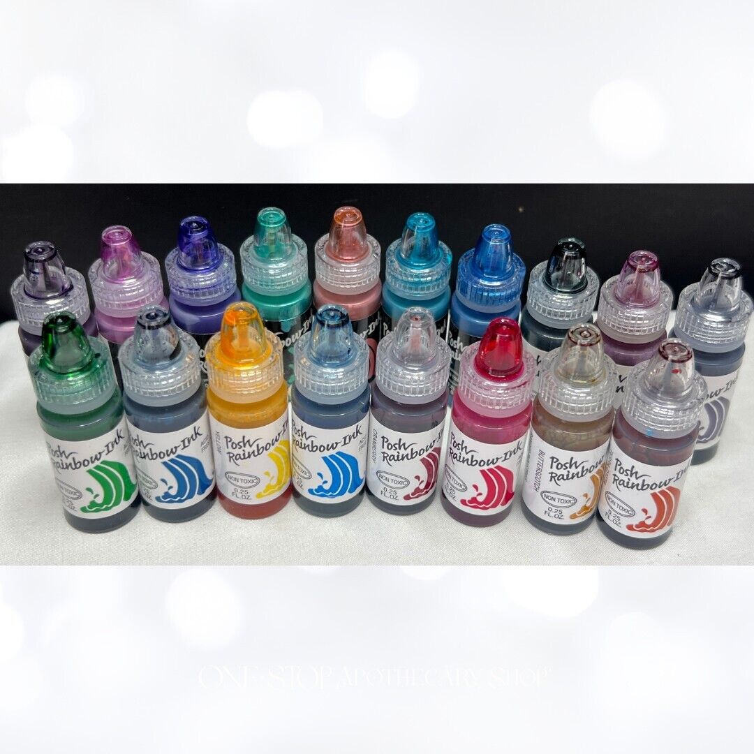 Ranger POSH RAINBOW INK Watercolor Mixed Media Lot of 18 Rare