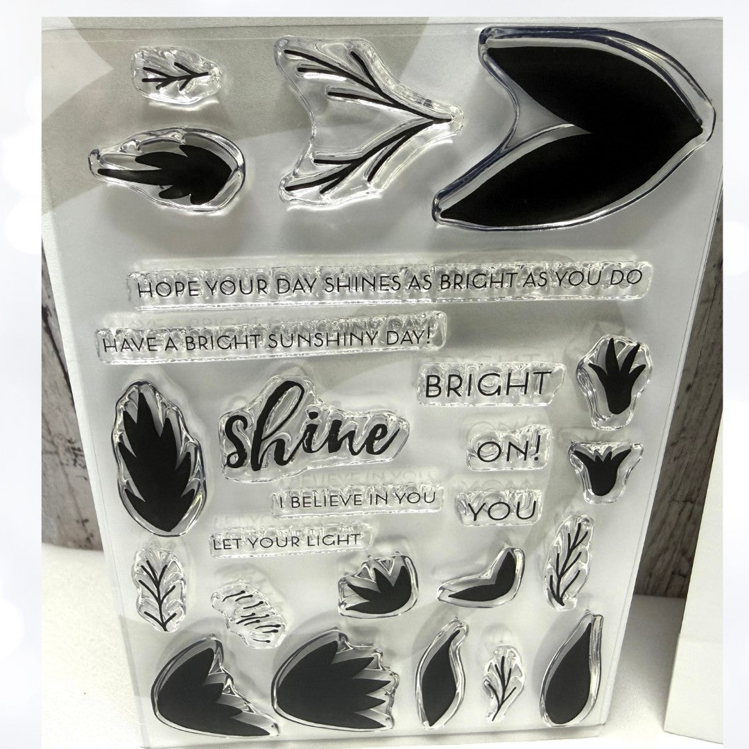 Altenew BRIGHT BLOSSOMS Flowers Floral 4x6 Rubber Stamps Dies
