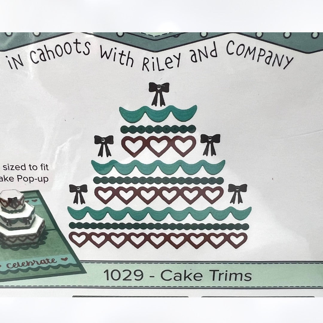 Karen Burniston POP-UP CAKE Trims Birthday Interactive Dies Set of 2