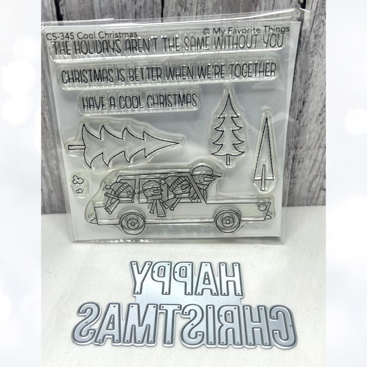 My Favorite Things COOL CHRISTMAS Snowman Rubber Stamps Die