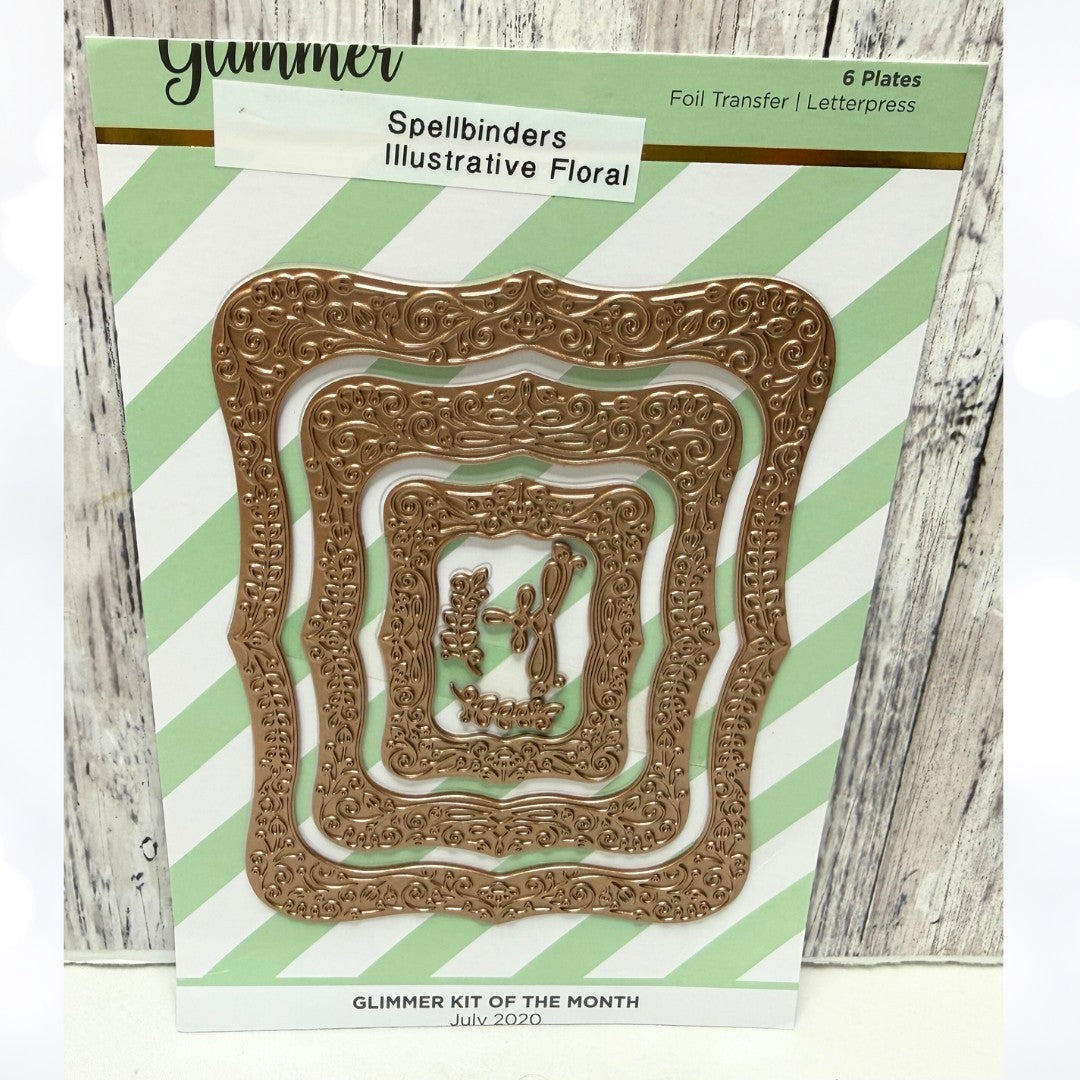 Spellbinders Glimmer ILLUSTRATIVE FLORAL Frames Hot Foil of the Month July 2020