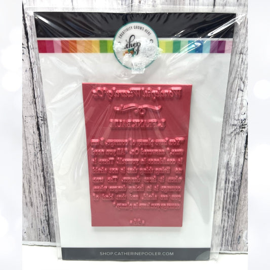Catherine Pooler WORDS FROM THE WIZARD of Oz Courage Rubber Stamp