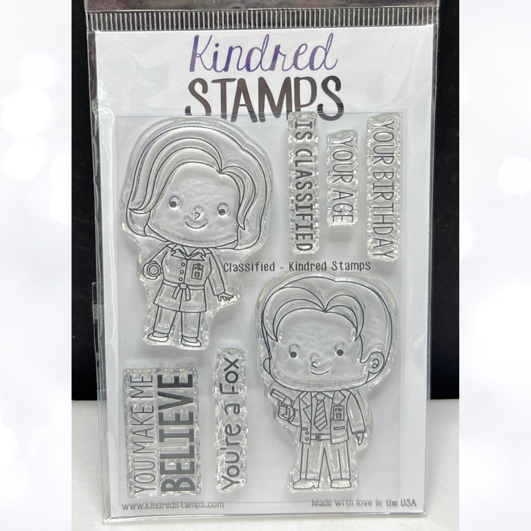 Kindred Stamps CLASSIFIED X-Files Rubber Stamps