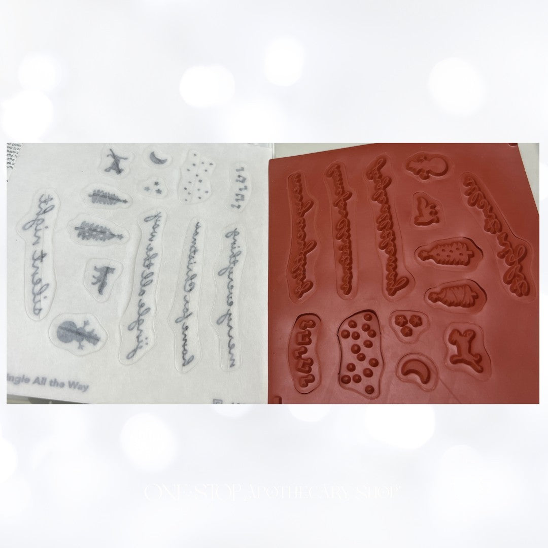 Stampin Up JINGLE ALL THE WAY Sleigh Ride Christmas Edgelits Rubber Stamps Dies