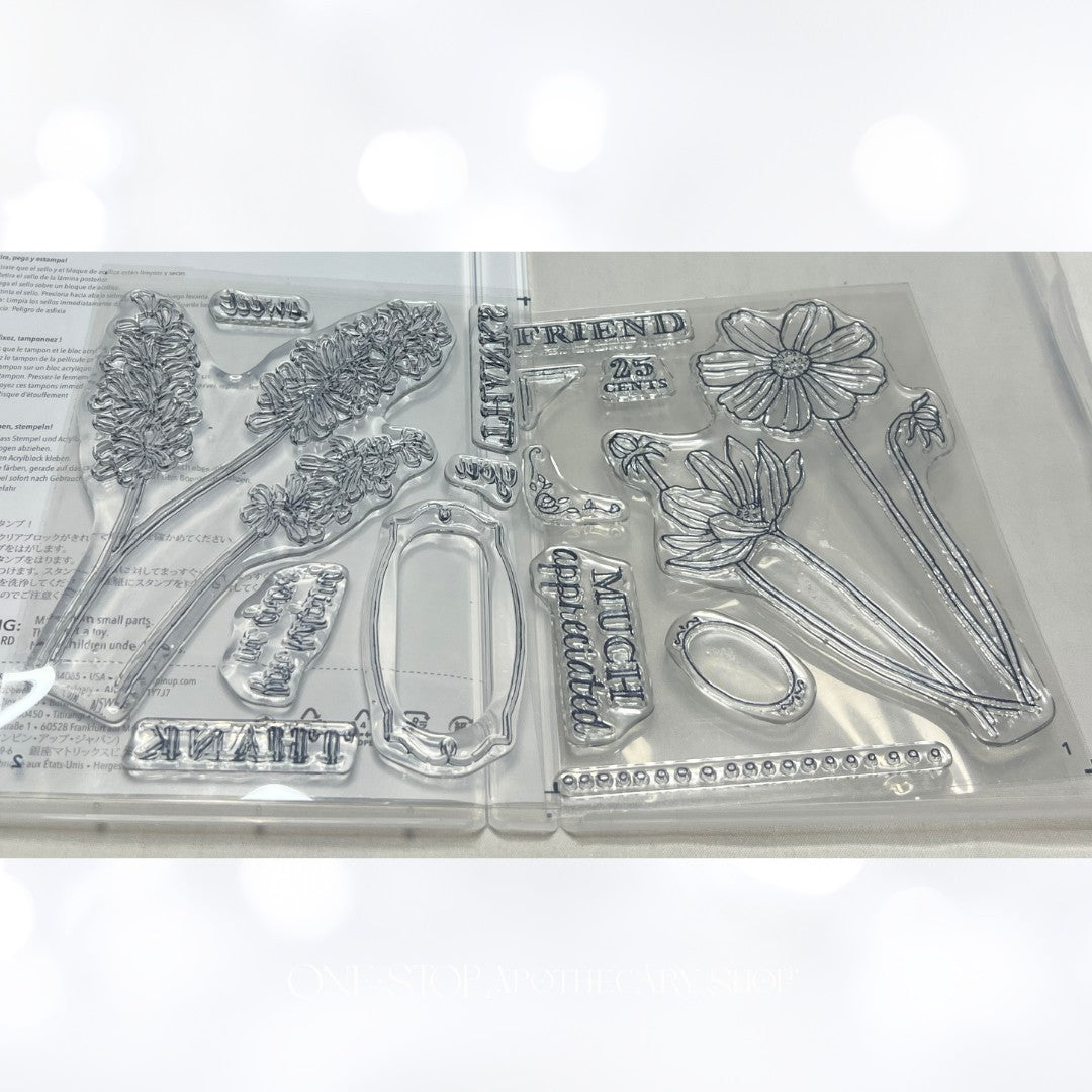 Stampin Up HELPING ME GROW Flowers Floral Rubber Stamps