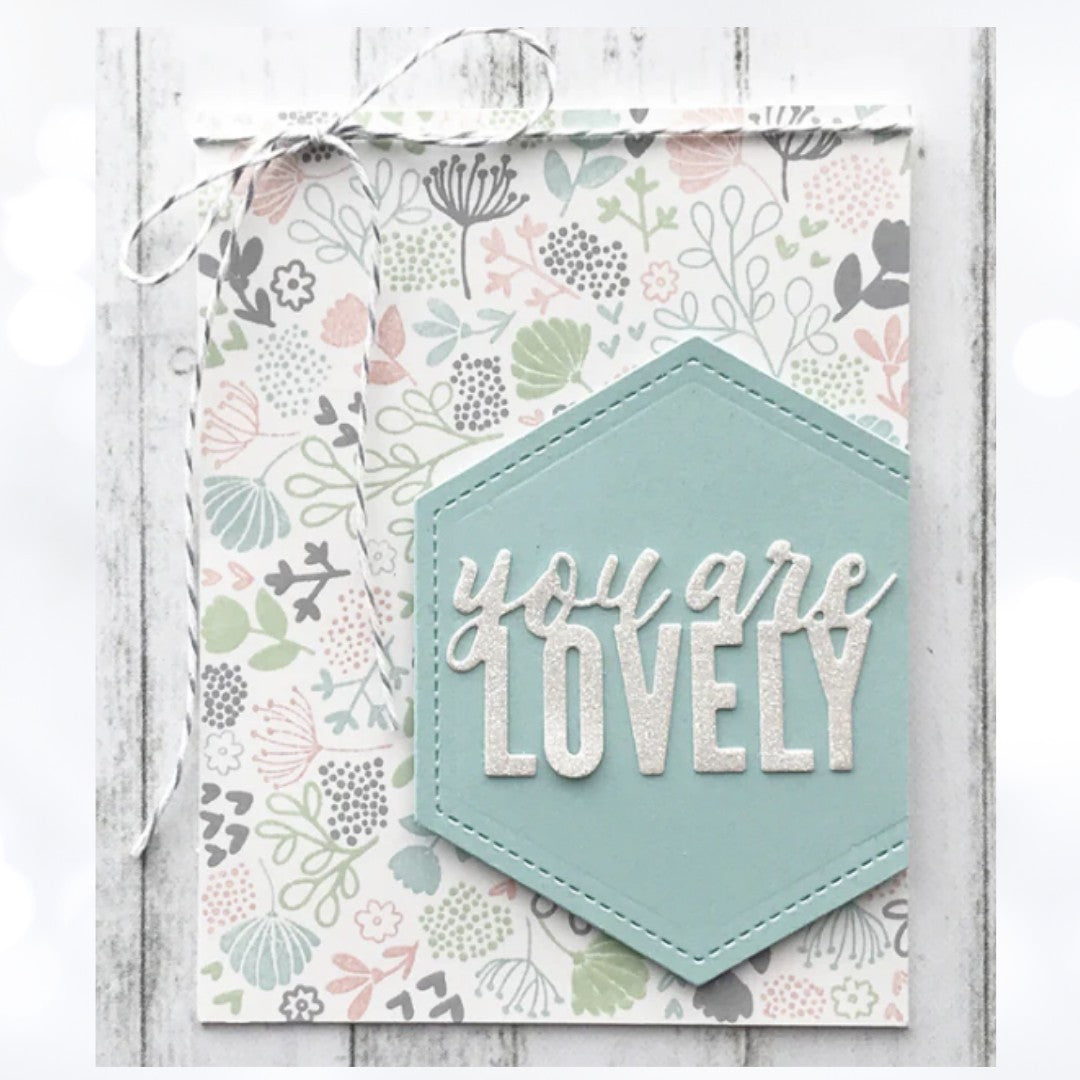 Concord & 9th TROPICAL VIBES Lovely Blossoms Turnabout Background Rubber Stamps