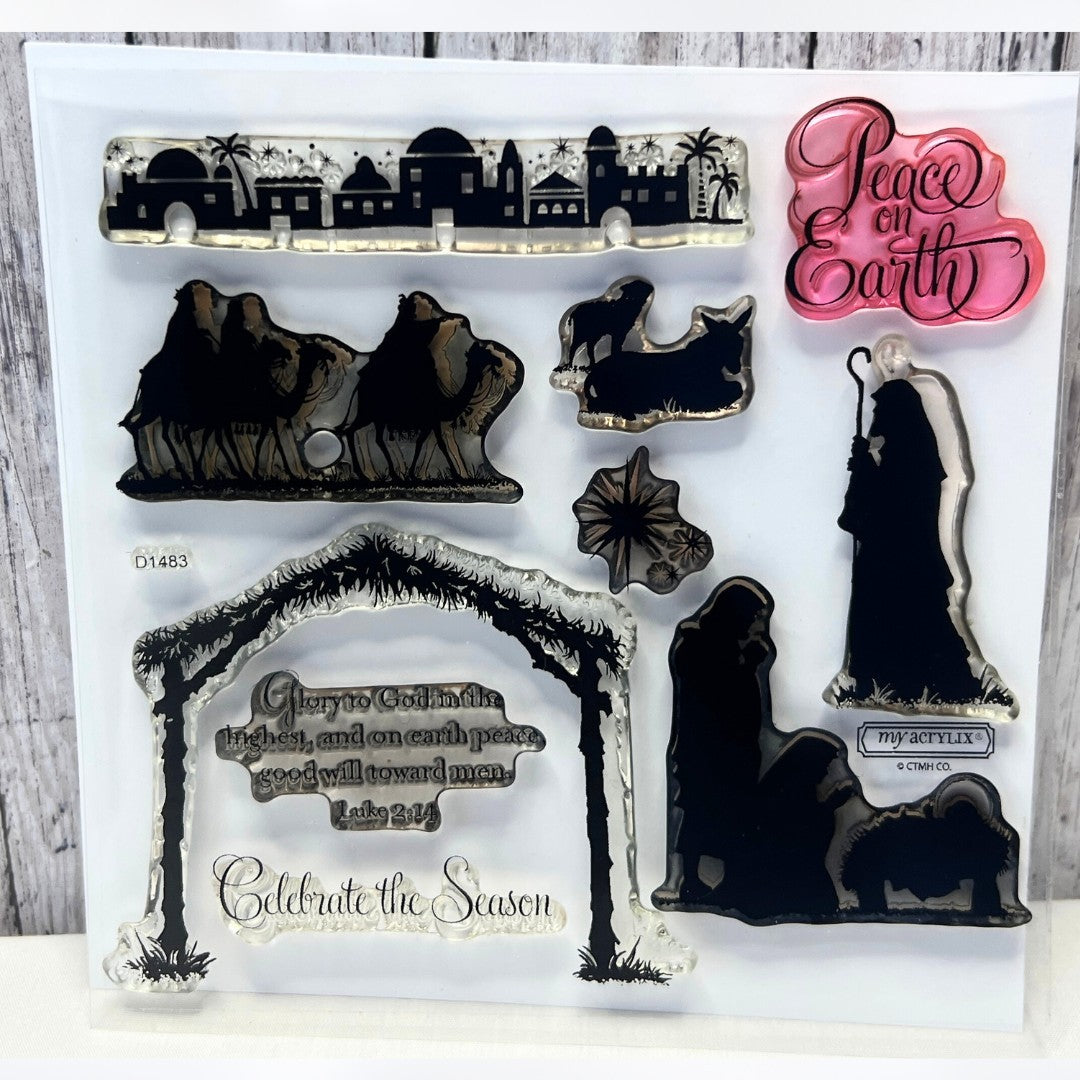 Close To My Heart GLORY TO GOD Christmas Religious Nativity Rubber Stamps