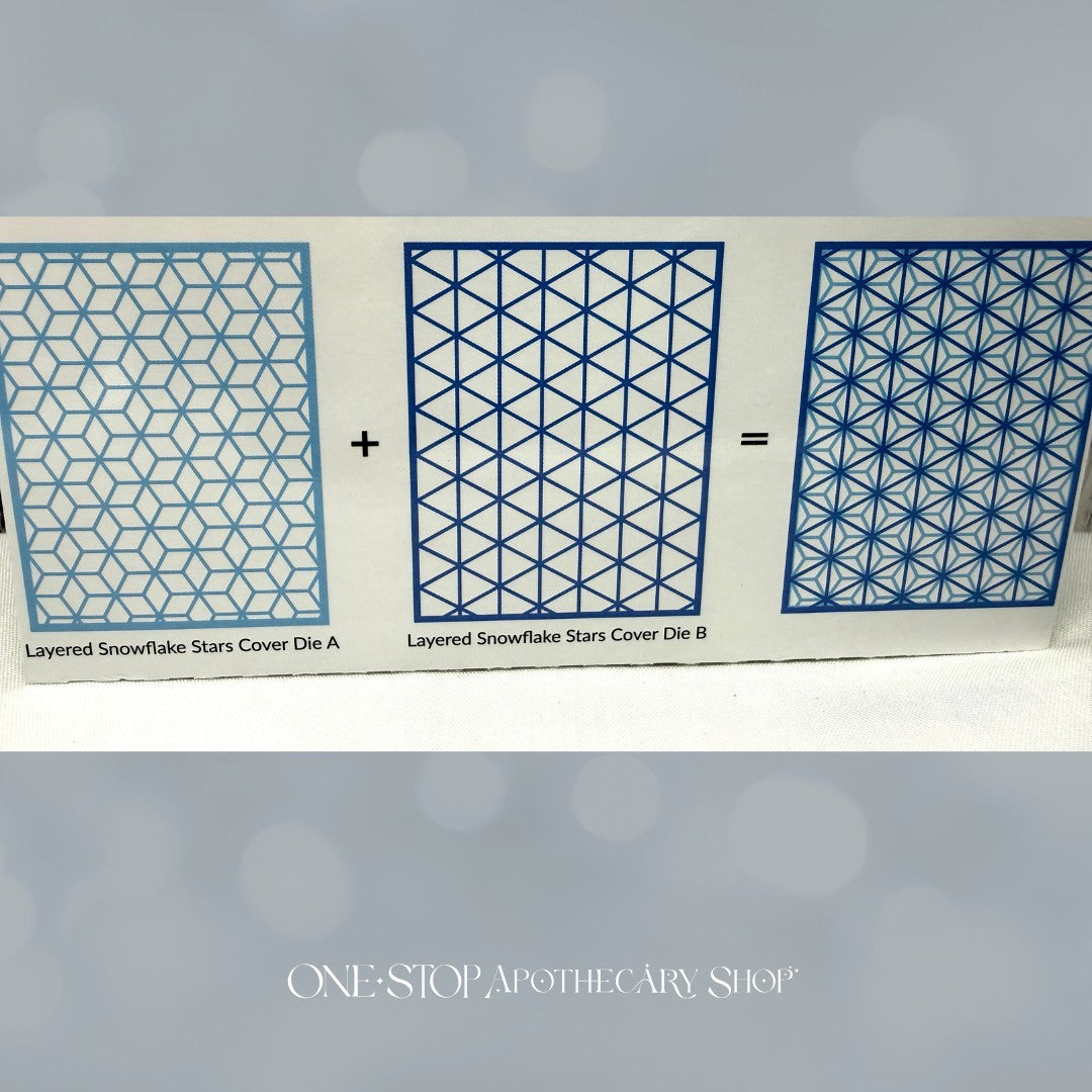 Altenew DOTTED SCALES Layered Snowflake Background Dies Cover Plate Set of 2