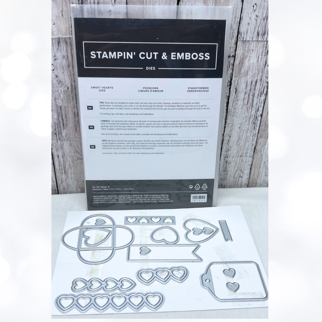 Stampin Up SWEET HEARTS Valentines Day Dies