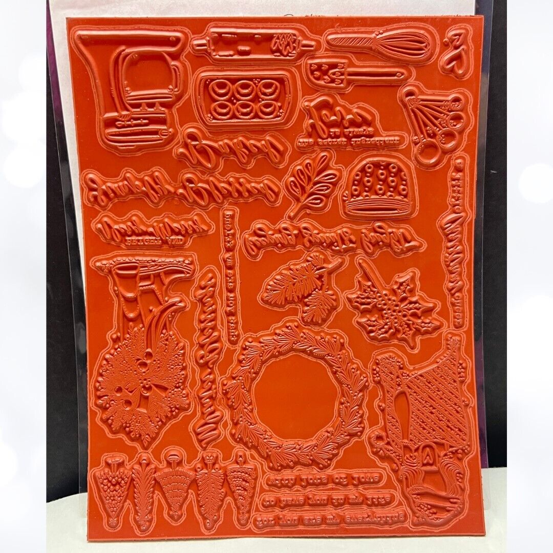 Unity Stamps KEEPING SPIRITS BRIGHT Christmas Rubber Stamps Kit of Month