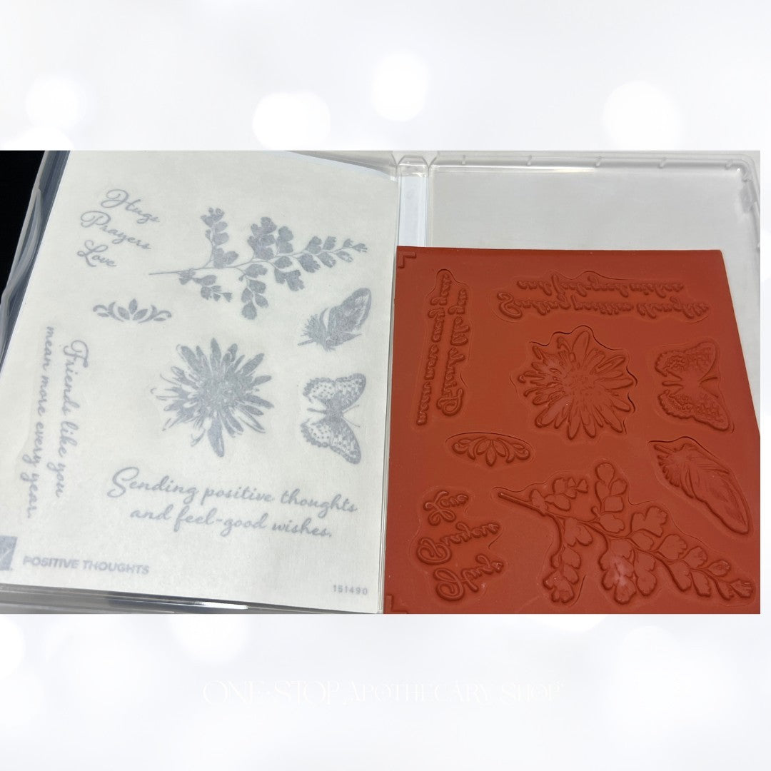 Stampin Up POSITIVE THOUGHTS Butterflies Butterfly Rubber Stamps