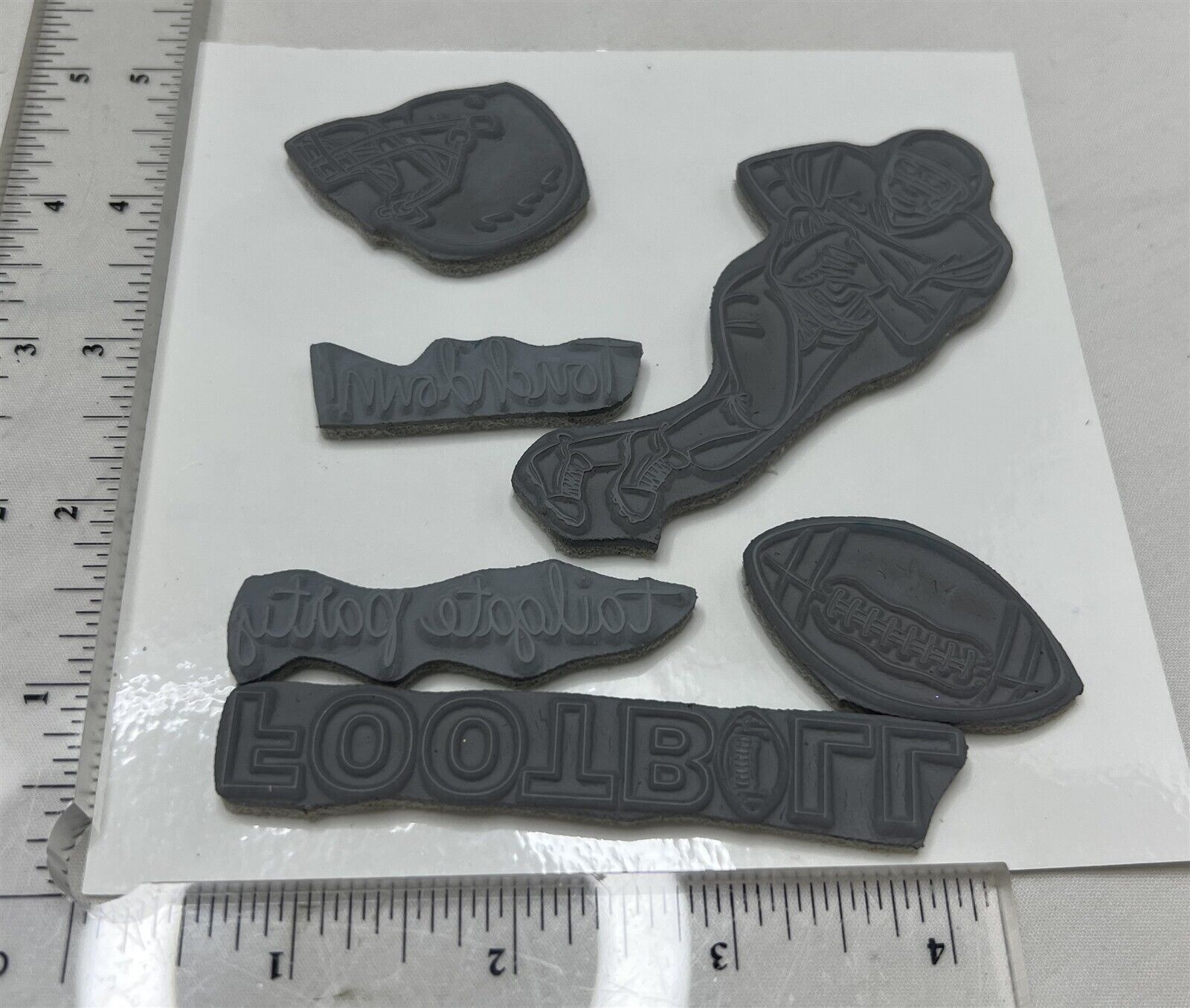 Sparkle N Sprinkle FOOTBALL Sports Touchdown Sport Ball Rubber Stamps