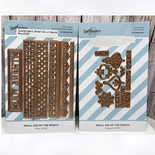 Spellbinders SITTING PRETTY Decorative Edges Small Dies of the Month 2020