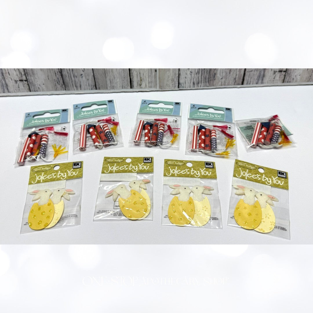 Jolee's Boutique HOLIDAYS Halloween Easter 4th of July Crafting Stickers Lot 16