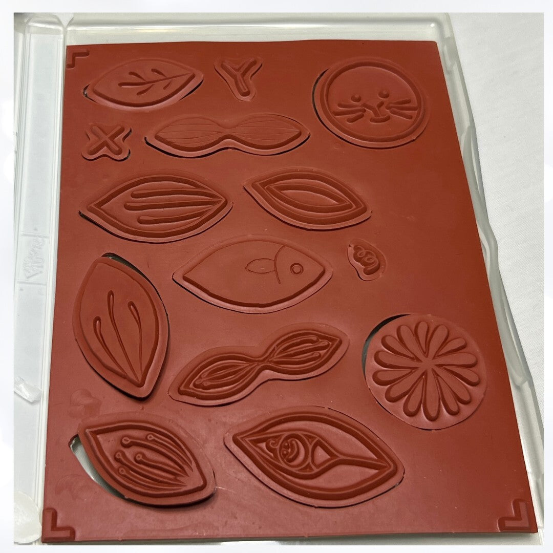 Stampin Up FRIENDS & FLOWERS Festive Punch Rubber Stamps