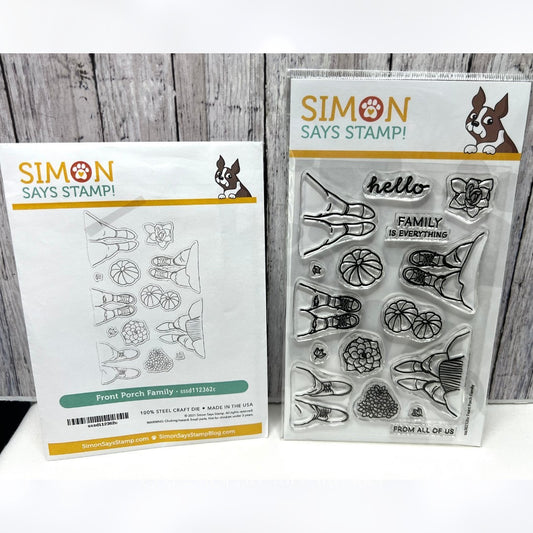 Simon Says Stamp FRONT PORCH FAMILY Fall Autumn Rubber Stamps Dies