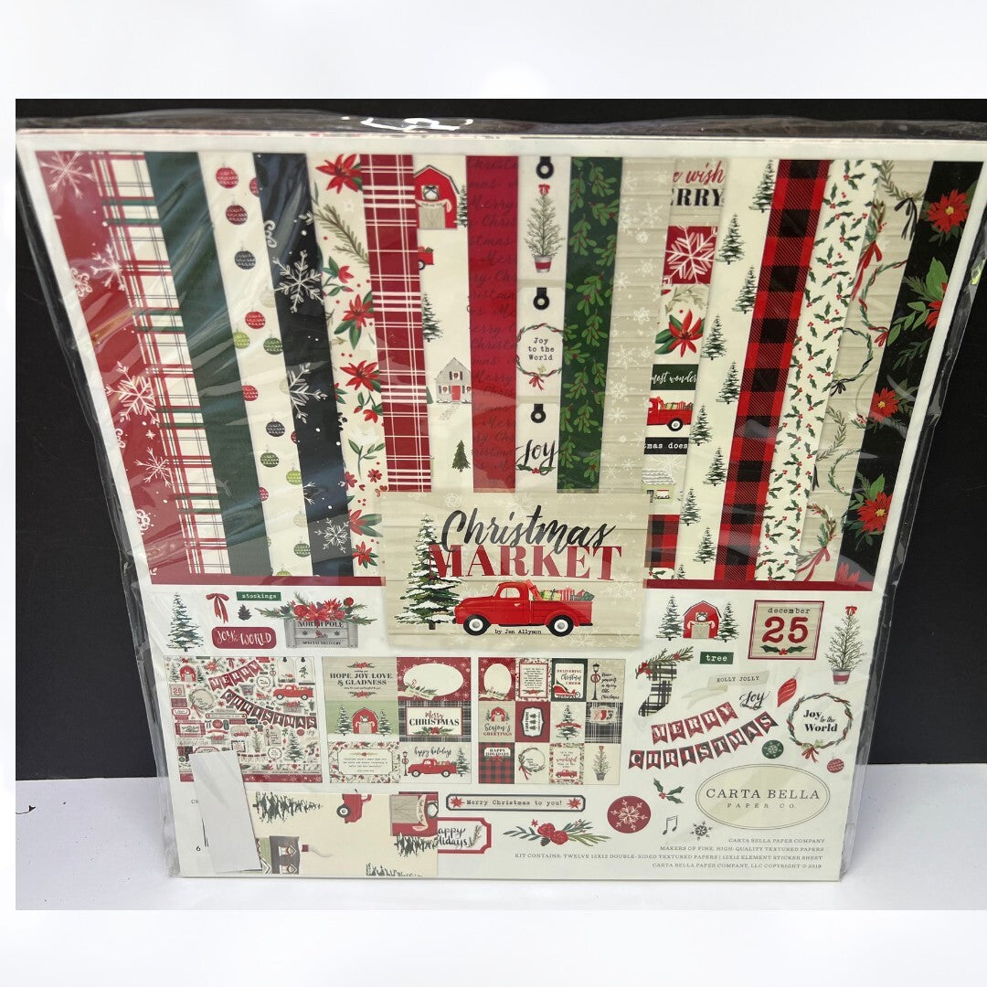 Echo Park Simple Stories CHRISTMAS Holiday 12x12 Scrapbook Paper Kits Lot of 3