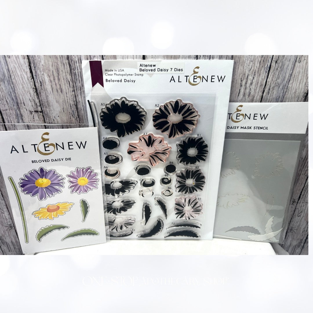 Altenew BELOVED DAISY Daisies Flowers Rubber Stamps Dies Masks
