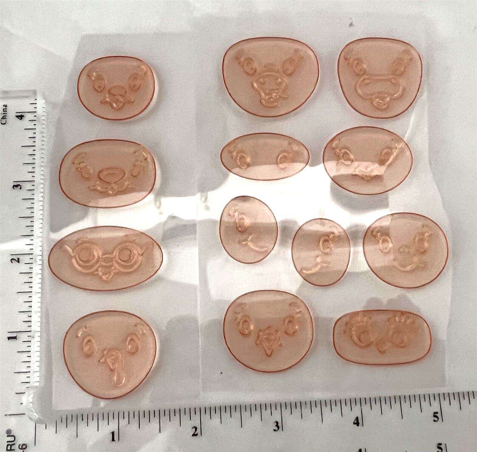 Peachy Keen CRITTER FACES Animals Eyes Face Rubber Stamps