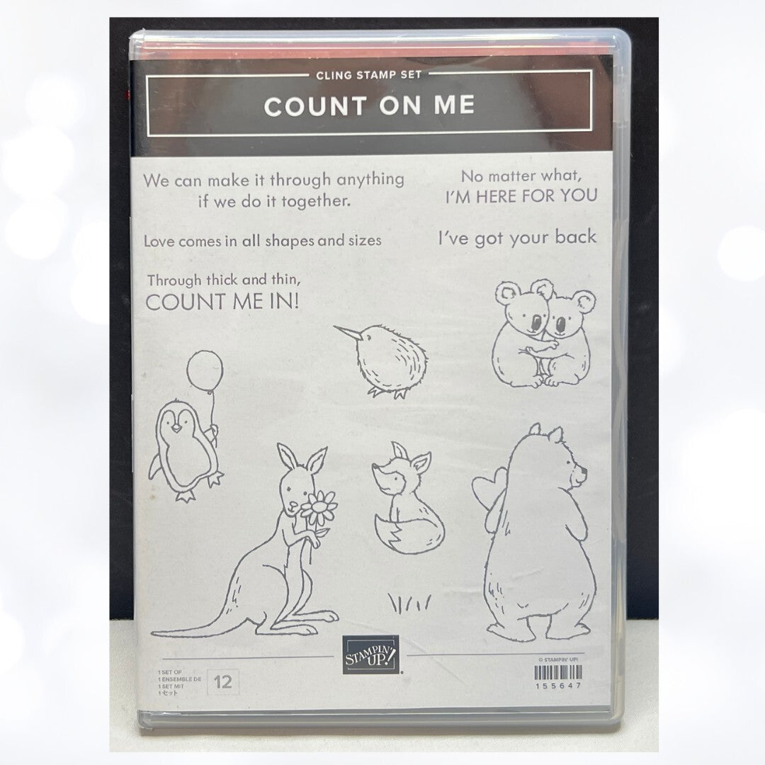 Stampin Up COUNT ON ME Animals Koala Kangaroo Rubber Stamps