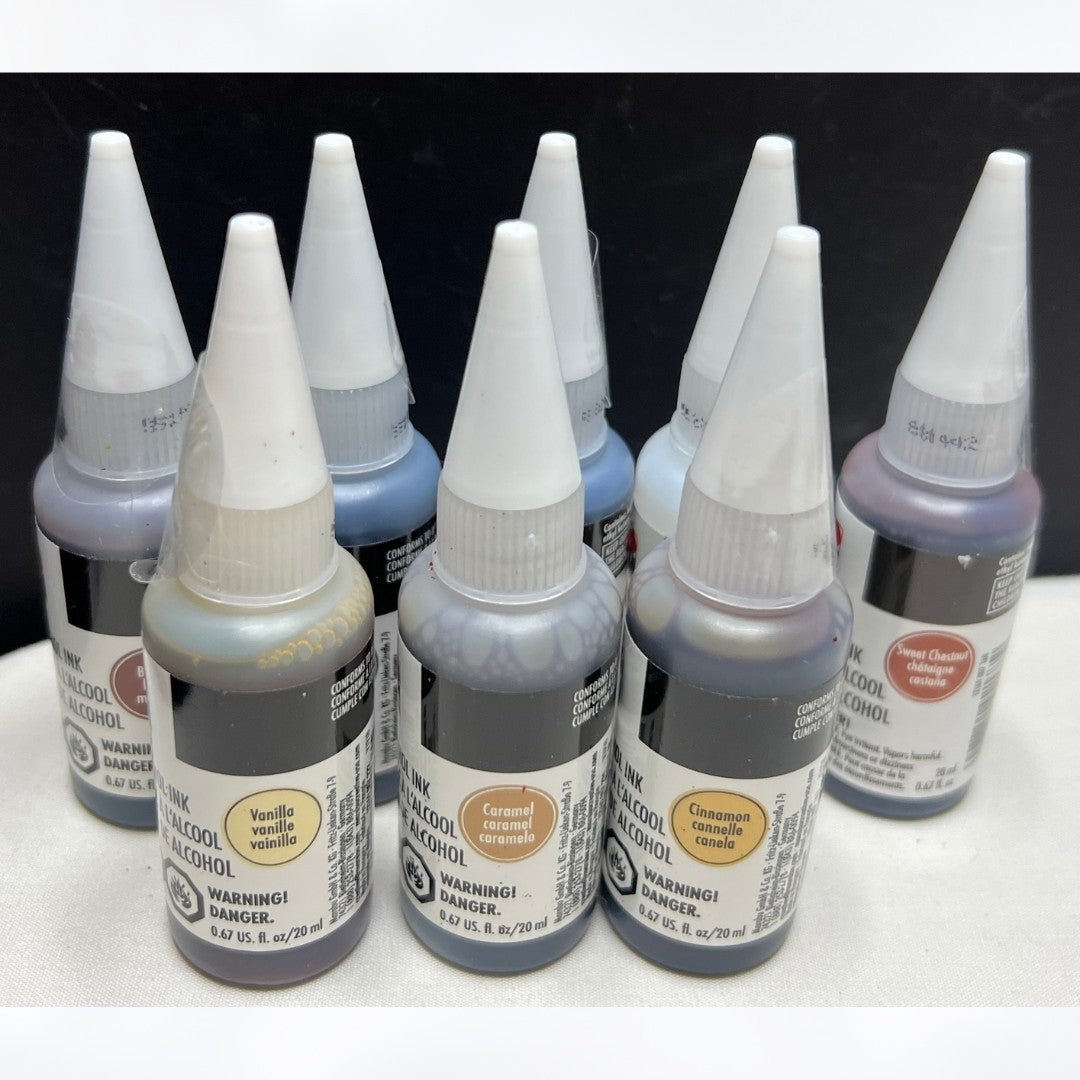 Marabu ALCOHOL INKS 0.67oz Lot of 8