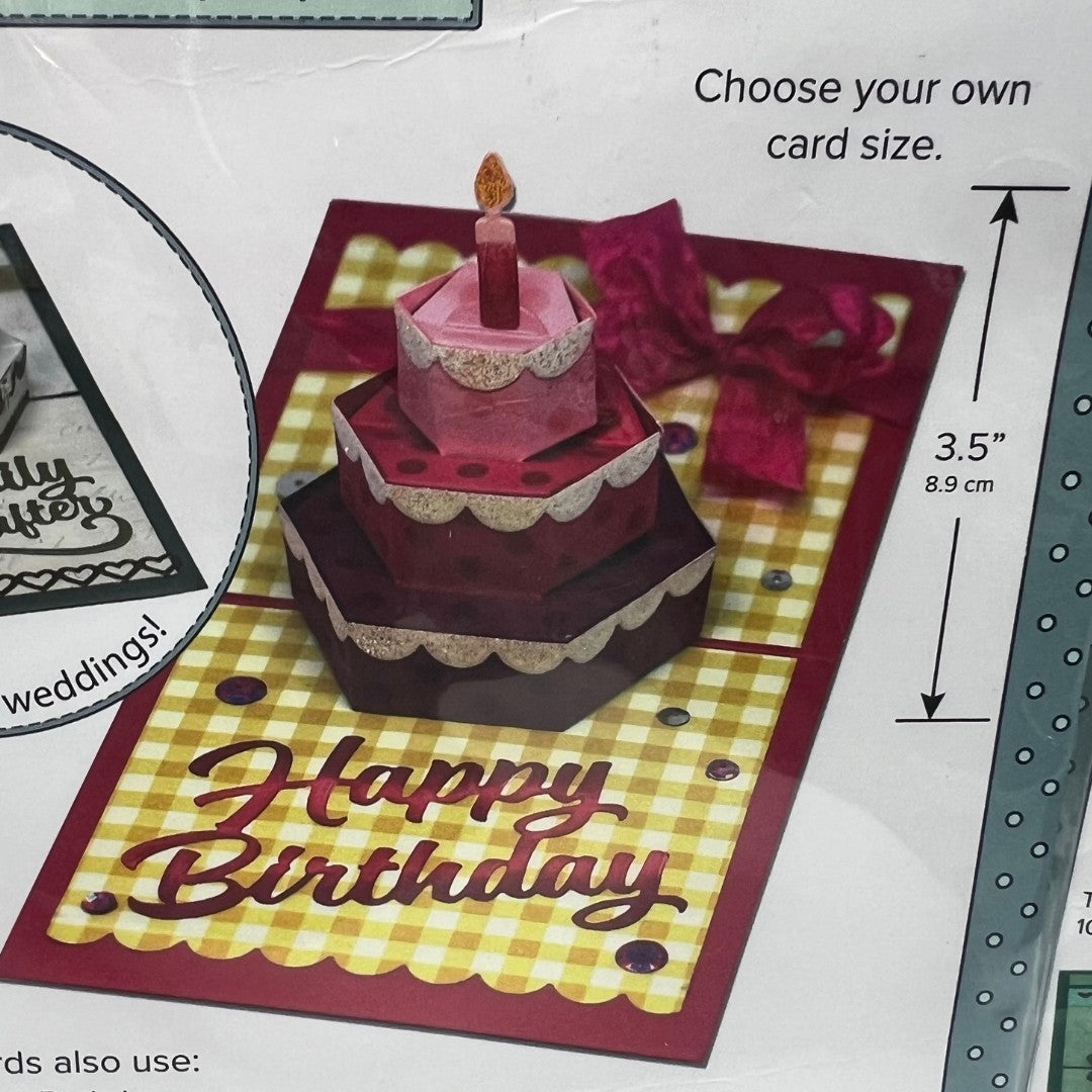 Karen Burniston POP-UP CAKE Trims Birthday Interactive Dies Set of 2