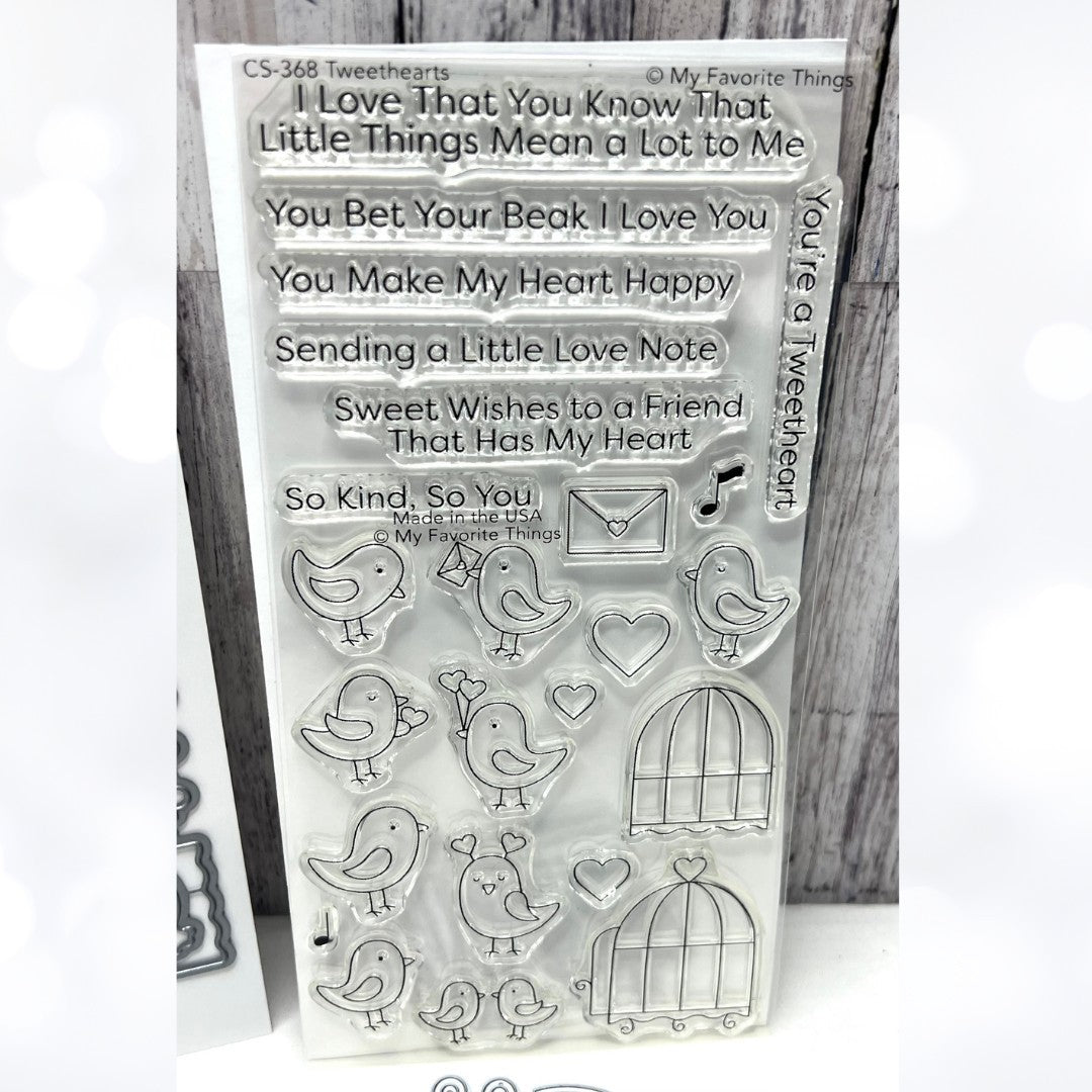 My Favorite Things TWEETHEARTS Birdhouse Cages Birds Rubber Stamps Dies Lot