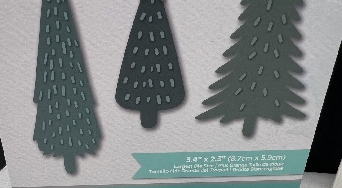 Gemini SENDING FESTIVE WISHES Christmas Snowflake Village Rubber Stamps Dies Lot