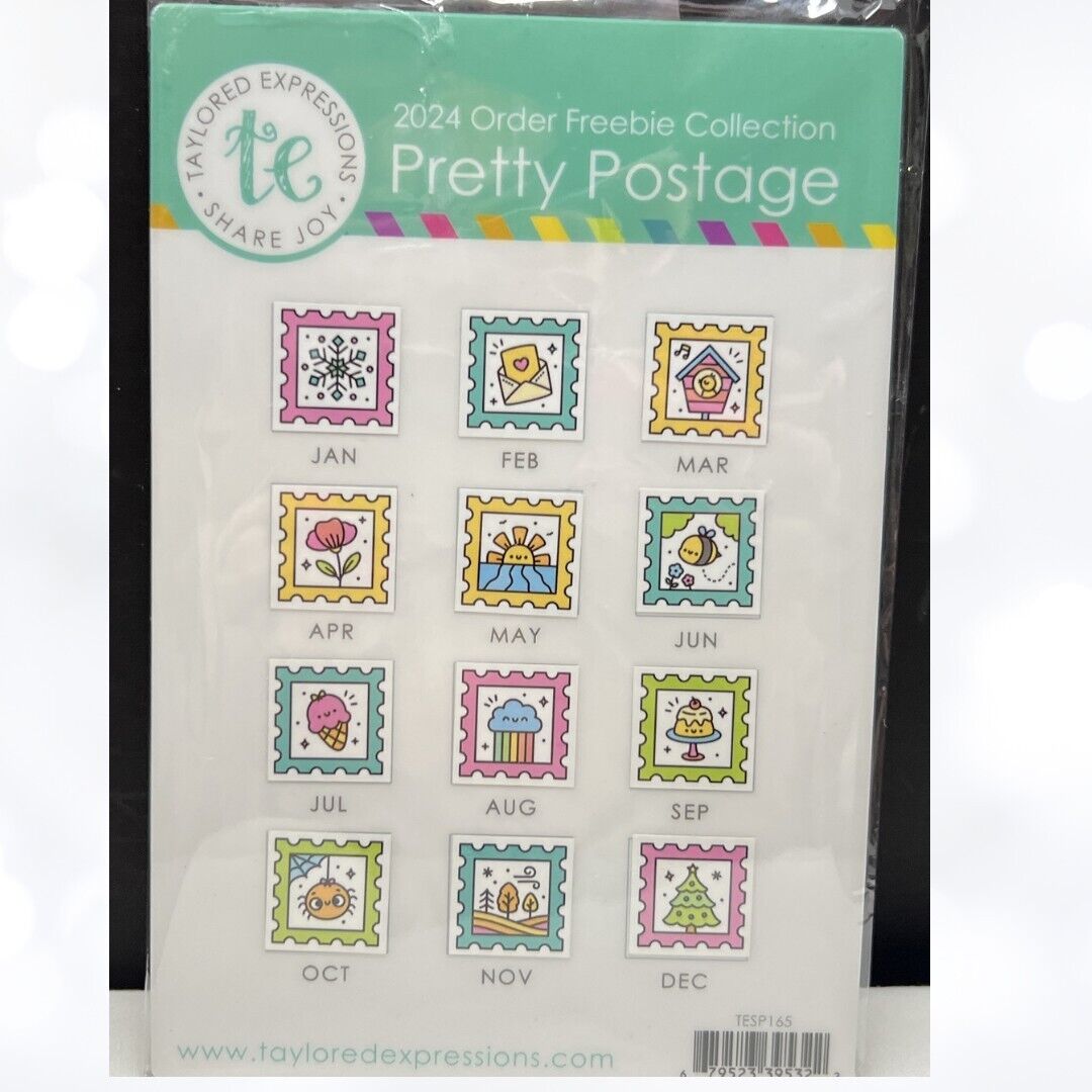 Taylored Expressions PRETTY POSTAGE 2024 Stamp Collection Rubber Stamps