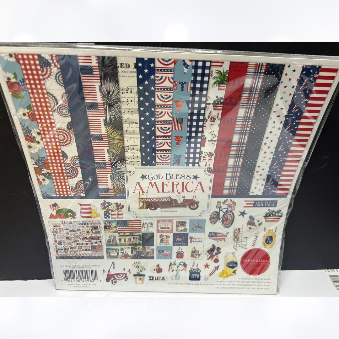 Echo Park Carta Bella SUMMER 4th of July America Scrapbook Kits Paper 12x12 Lot