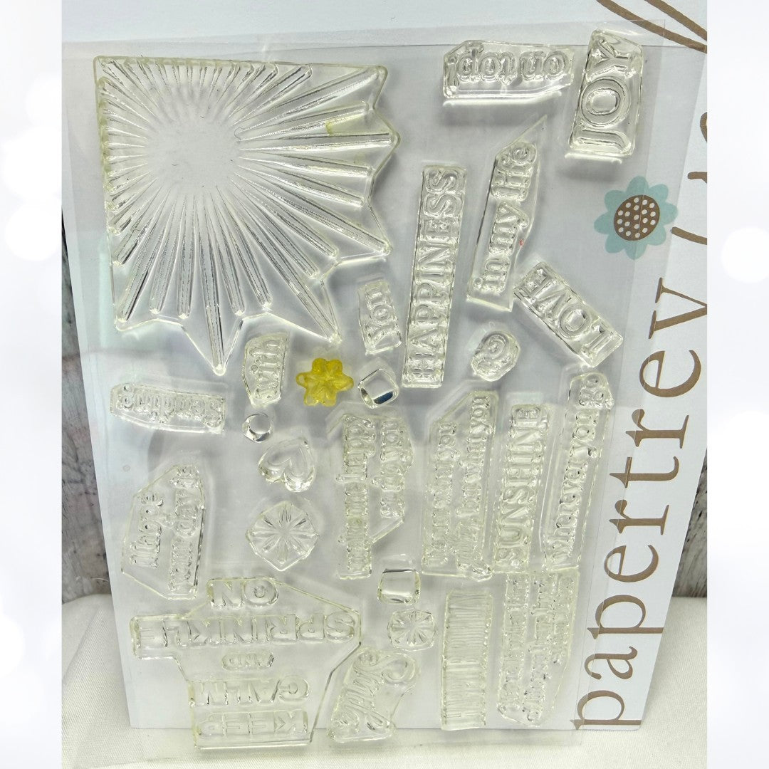 Papertrey Ink SHAKERS & SPRINKLES Sparkle & Shine Rubber Stamps Dies Lot