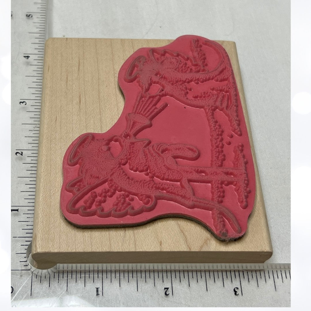 House Mouse SWEET MUSIC Angels Christmas Mice Rubber Stamp
