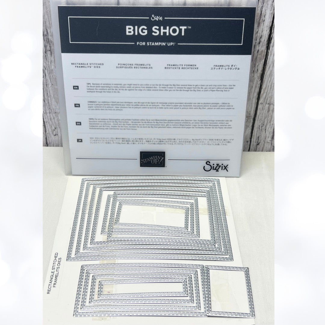 Stampin Up STITCHED RECTANGLE Frames Framelits Dies