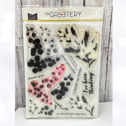 The Greetery MIMOSA MUSINGS 6x8 Rubber Stamps Retired