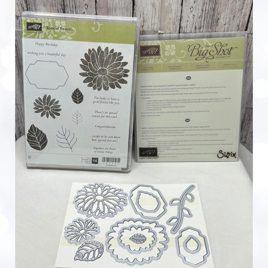 Stampin Up SPECIAL REASON Stylish Stems Framelits Rubber Stamps Dies AS IS**