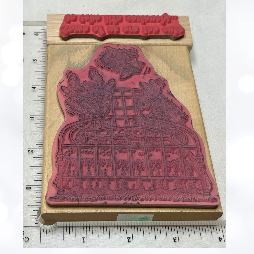 House Mouse BUNNY HOP Too Cute Bed Hoppers Rabbit Hop-It Rubber Stamps