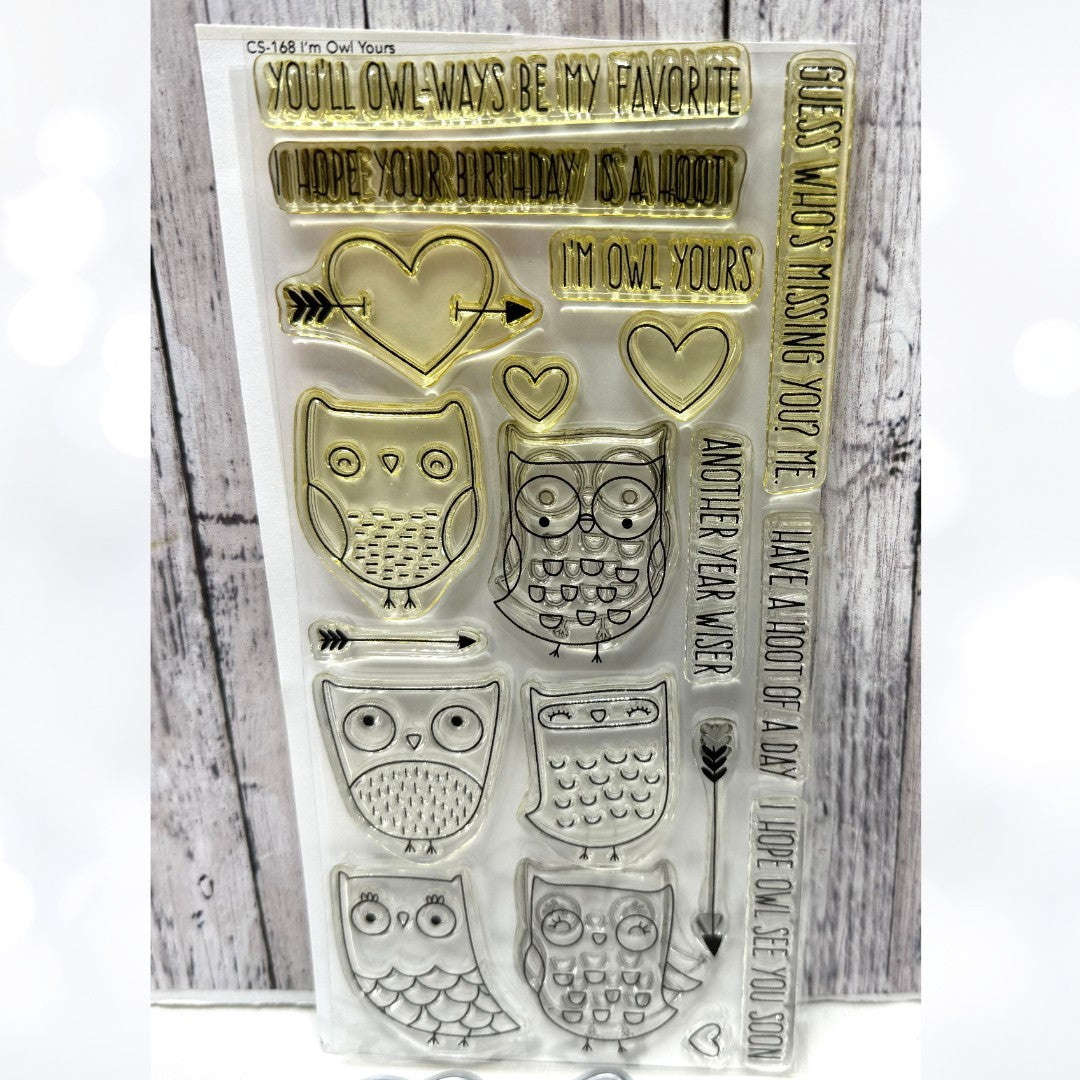 My Favorite Things I'M OWL YOURS Owls Birds Love Valentines Rubber Stamps Dies