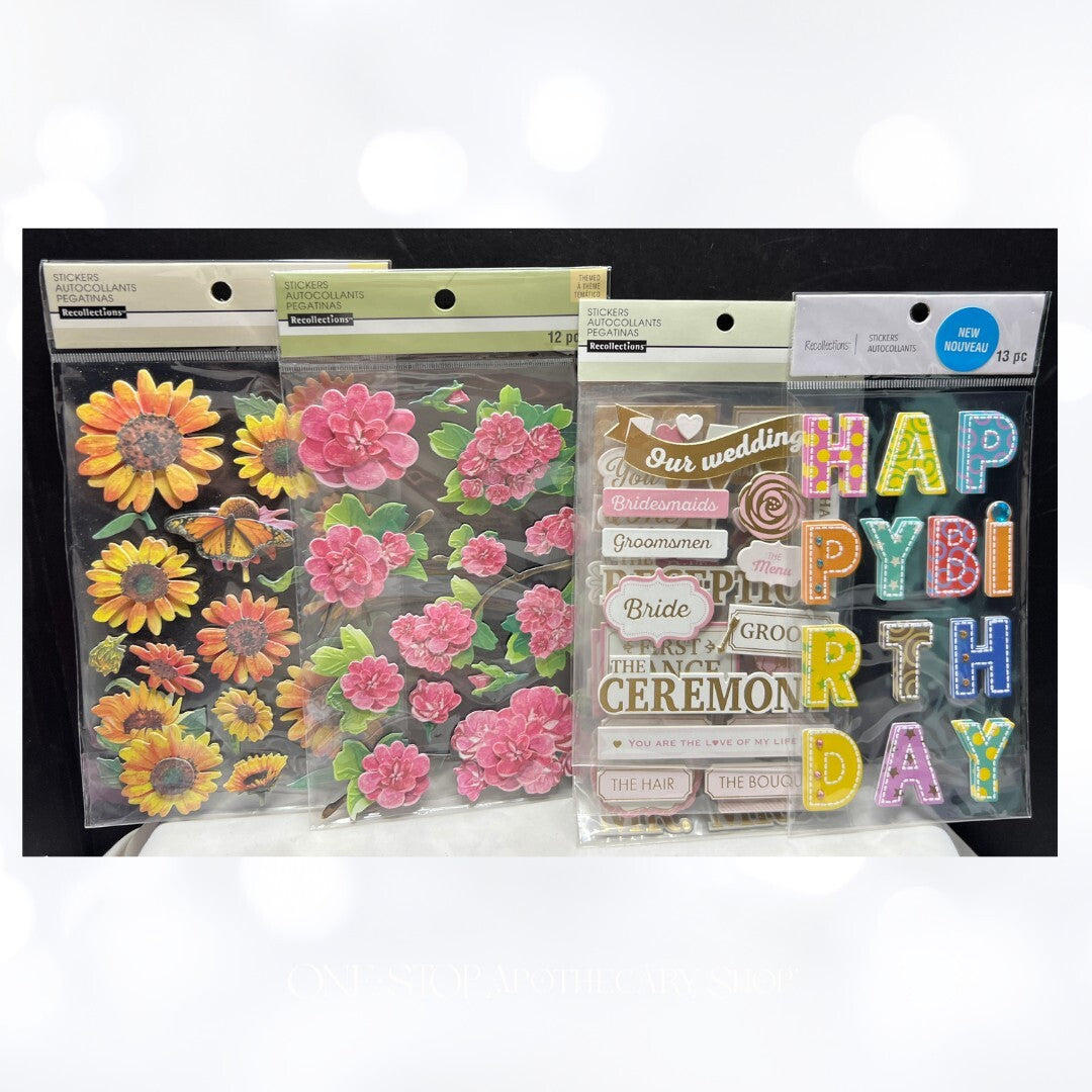 Recollections BABY CRAFTING Wedding 3D Stickers Lot of 14
