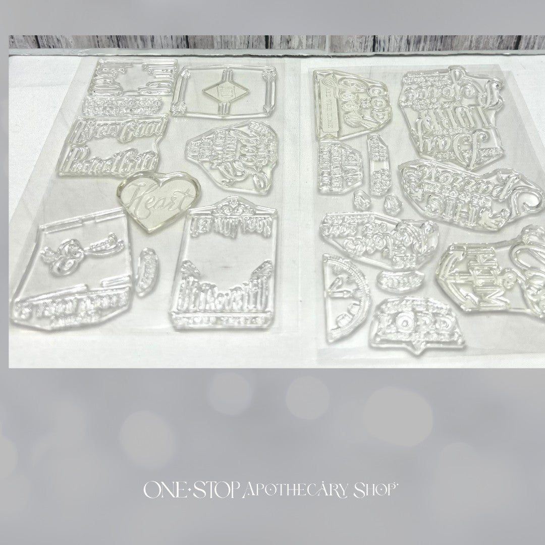 Papertrey Ink PHRASE & PRAISES Religious Bible Journaling Rubber Stamps