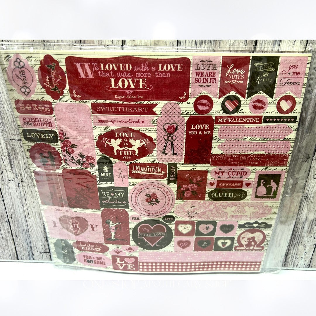 Authentique REJOICE & SMITTEN 12x12 Christmas Valentines Day Paper Cardstock Lot