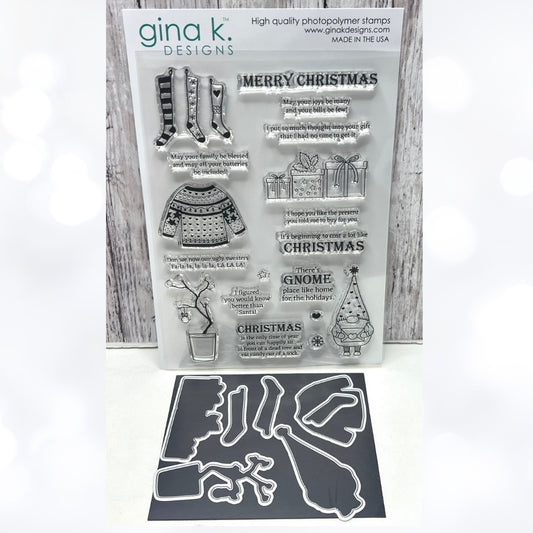 Gina K Designs A VERY SILLY SEASON Christmas 6x8 Rubber Stamps Dies