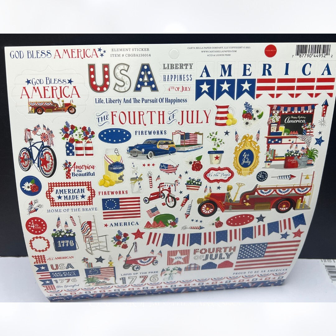 Echo Park Carta Bella SUMMER 4th of July America Scrapbook Kits Paper 12x12 Lot