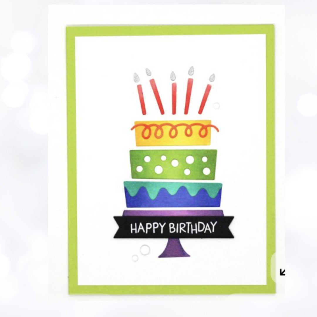 My Favorite Things BIRTHDAY CAKE Party Wish Banners Die-namics Dies Lot of 4
