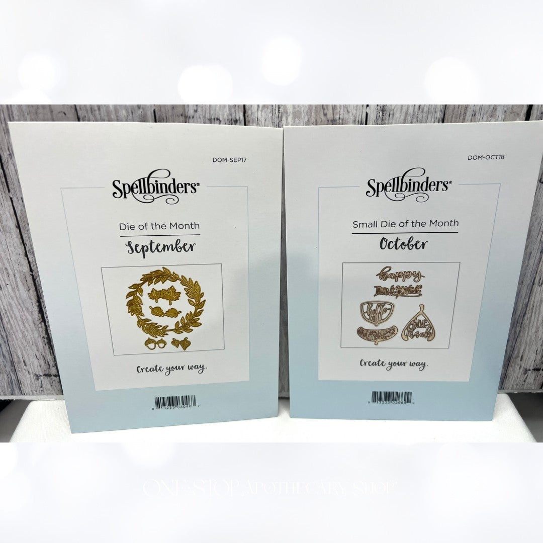 Spellbinders FALL Autumn Wreath Small Dies of the Month Sept 2017 & Oct 2018