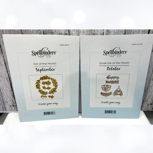 Spellbinders FALL Autumn Wreath Small Dies of the Month Sept 2017 & Oct 2018