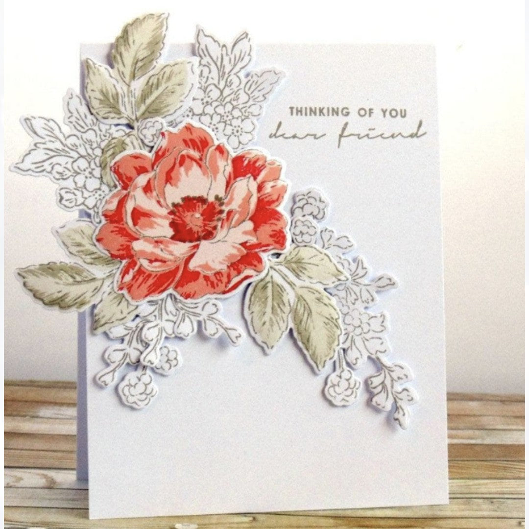 Altenew BEAUTIFUL DAY Flowers Floral 6x8 Rubber Stamps Dies