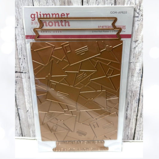 Spellbinders Glimmer SCATTERED LETTERS Envelopes of the Month April 2025